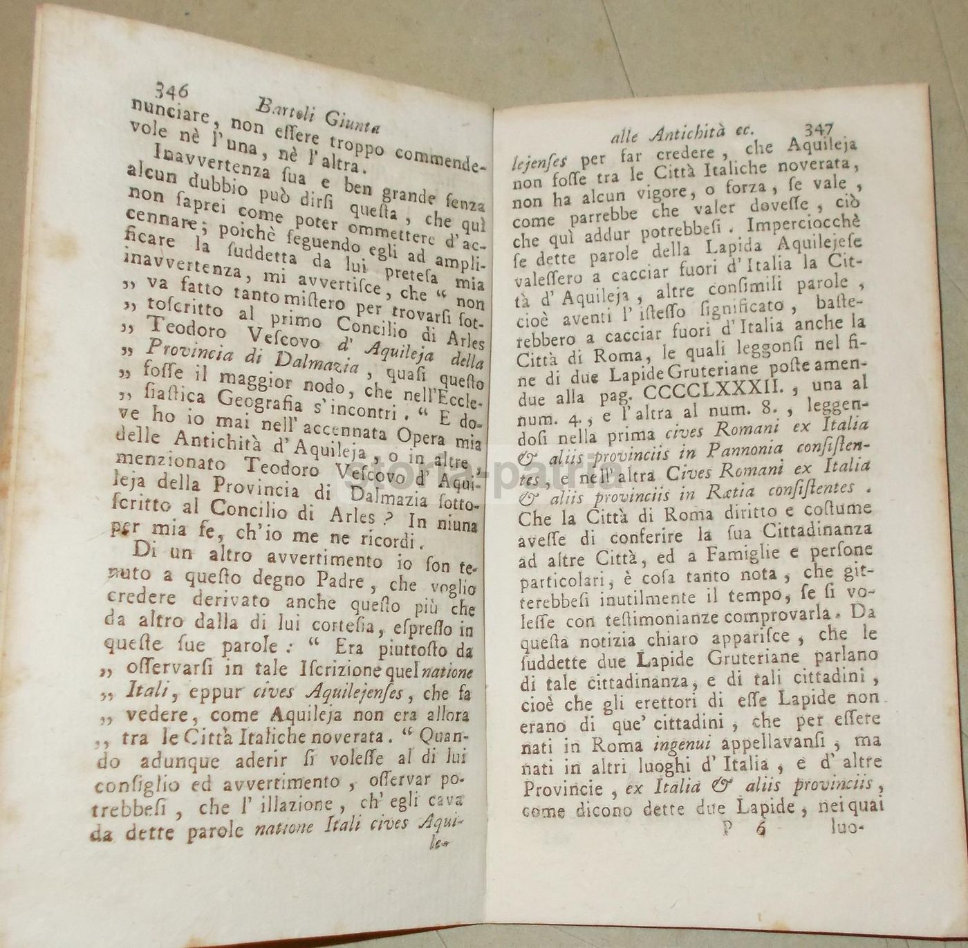 Dissertazione Antica Su Aquileia: Epigrafia E Flavio Vittorino