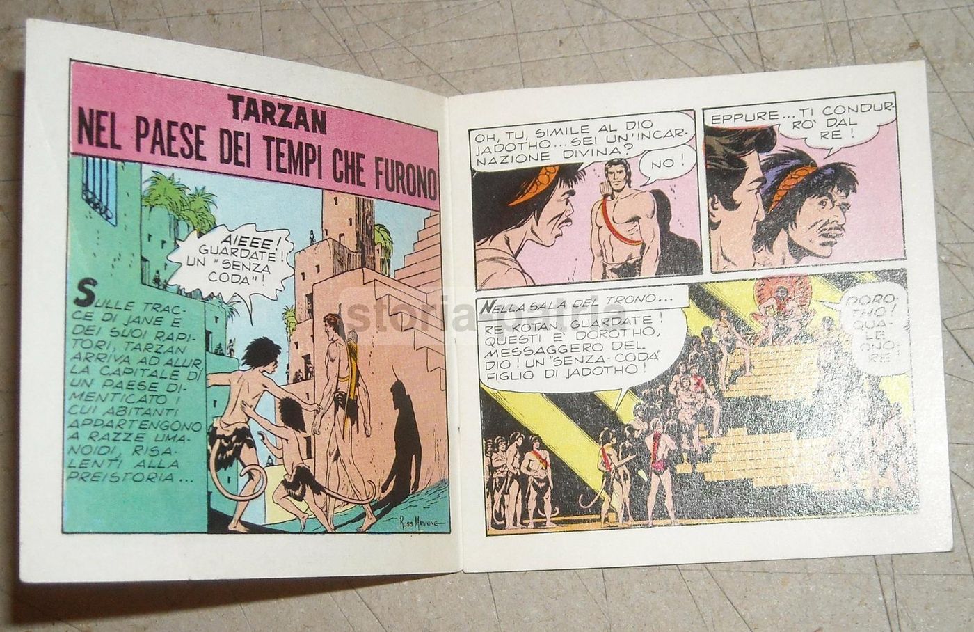 Fumetto Tarzan Aranciata Pelmo 1973 Ross Manning Edizione Promozionale
