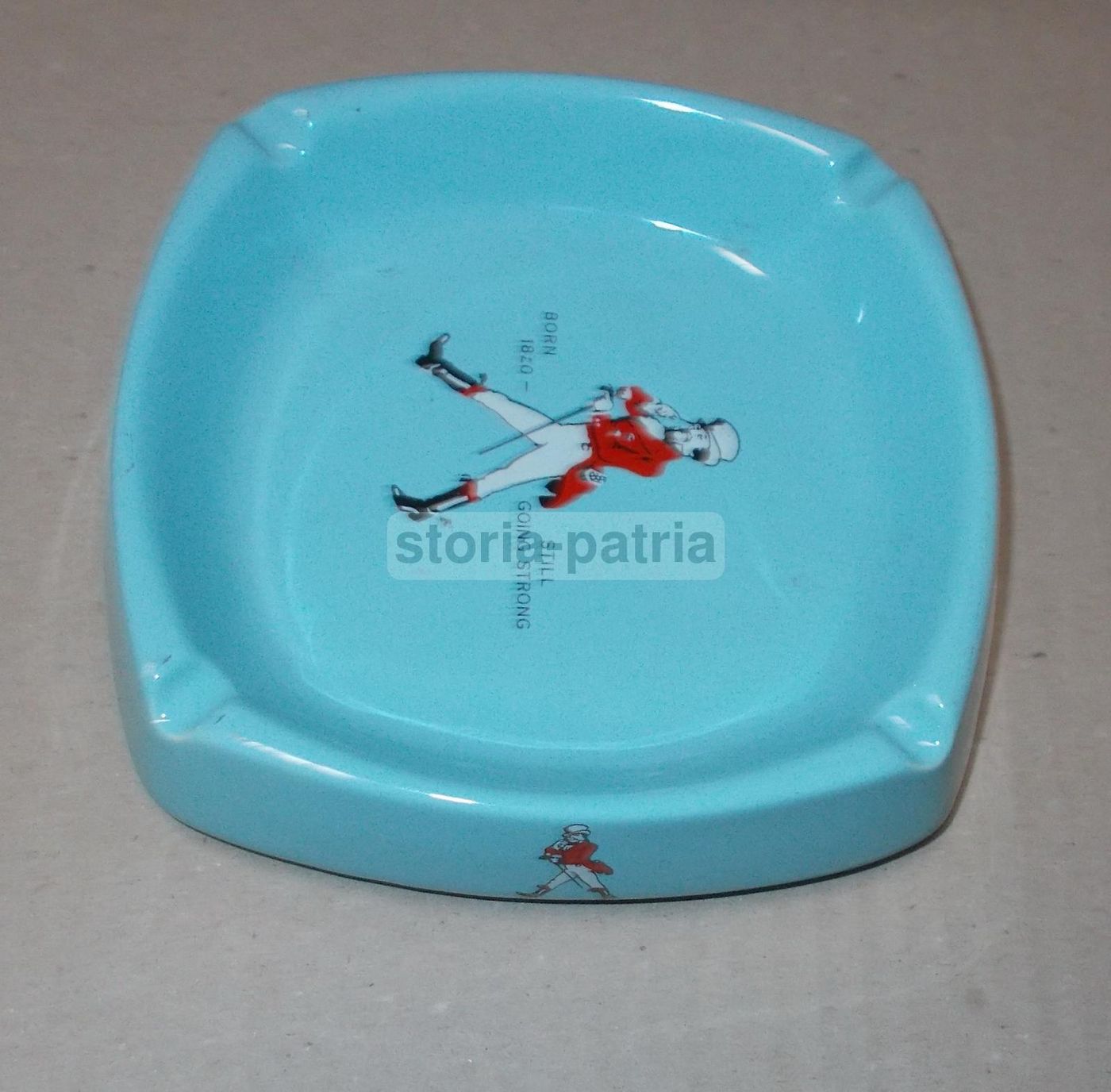Posacenere Johnnie Walker Whisky Ceramica Vintage Anni 80 90
