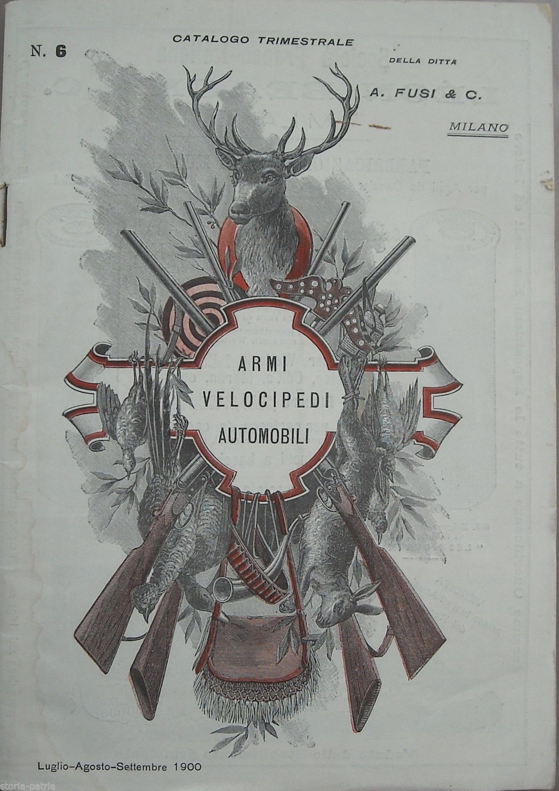 Catalogo Fusi 1900 Armi Caccia Biciclette Motocicli Automobili