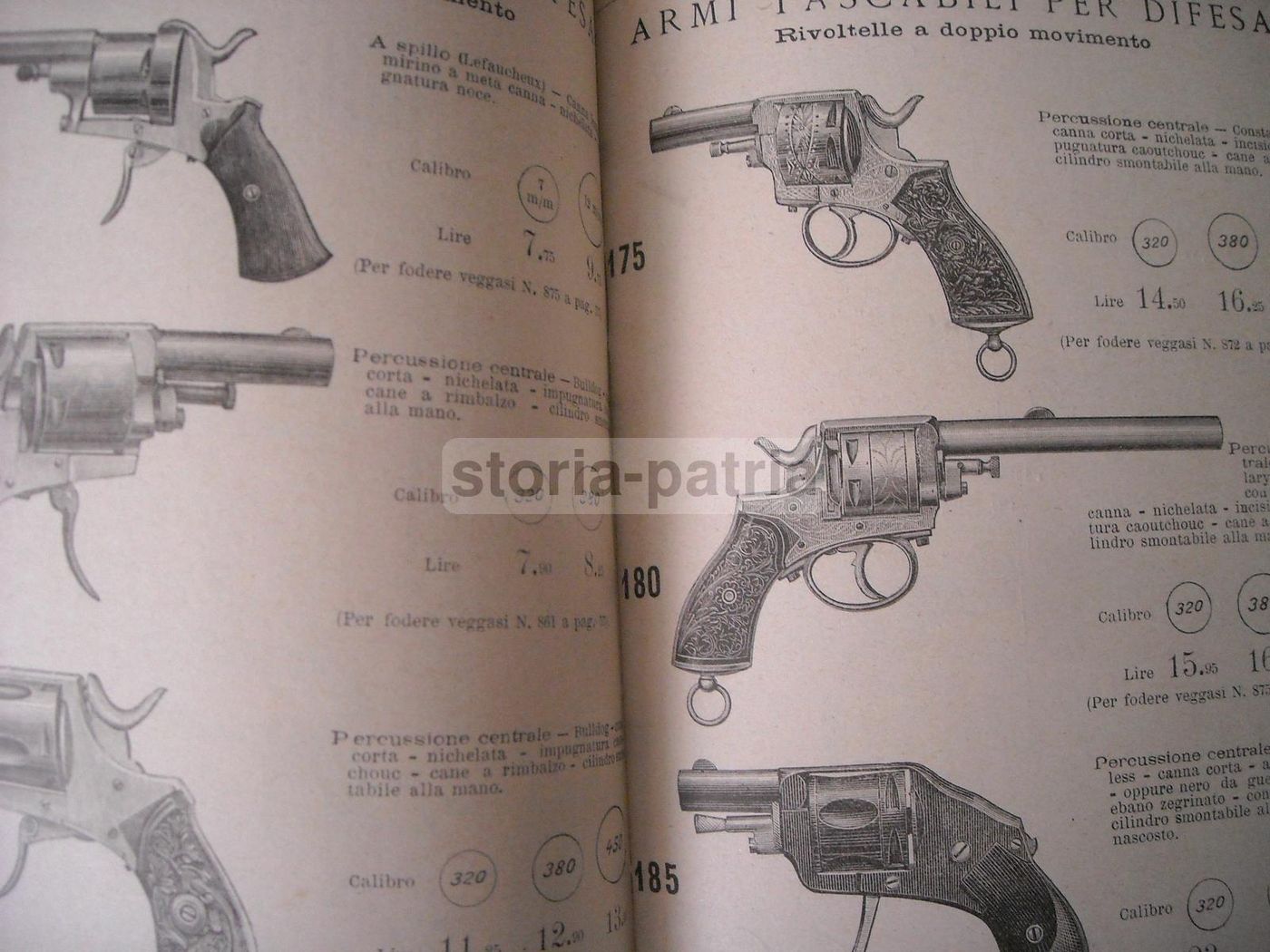 Catalogo Fusi 1900 Armi Caccia Biciclette Motocicli Automobili