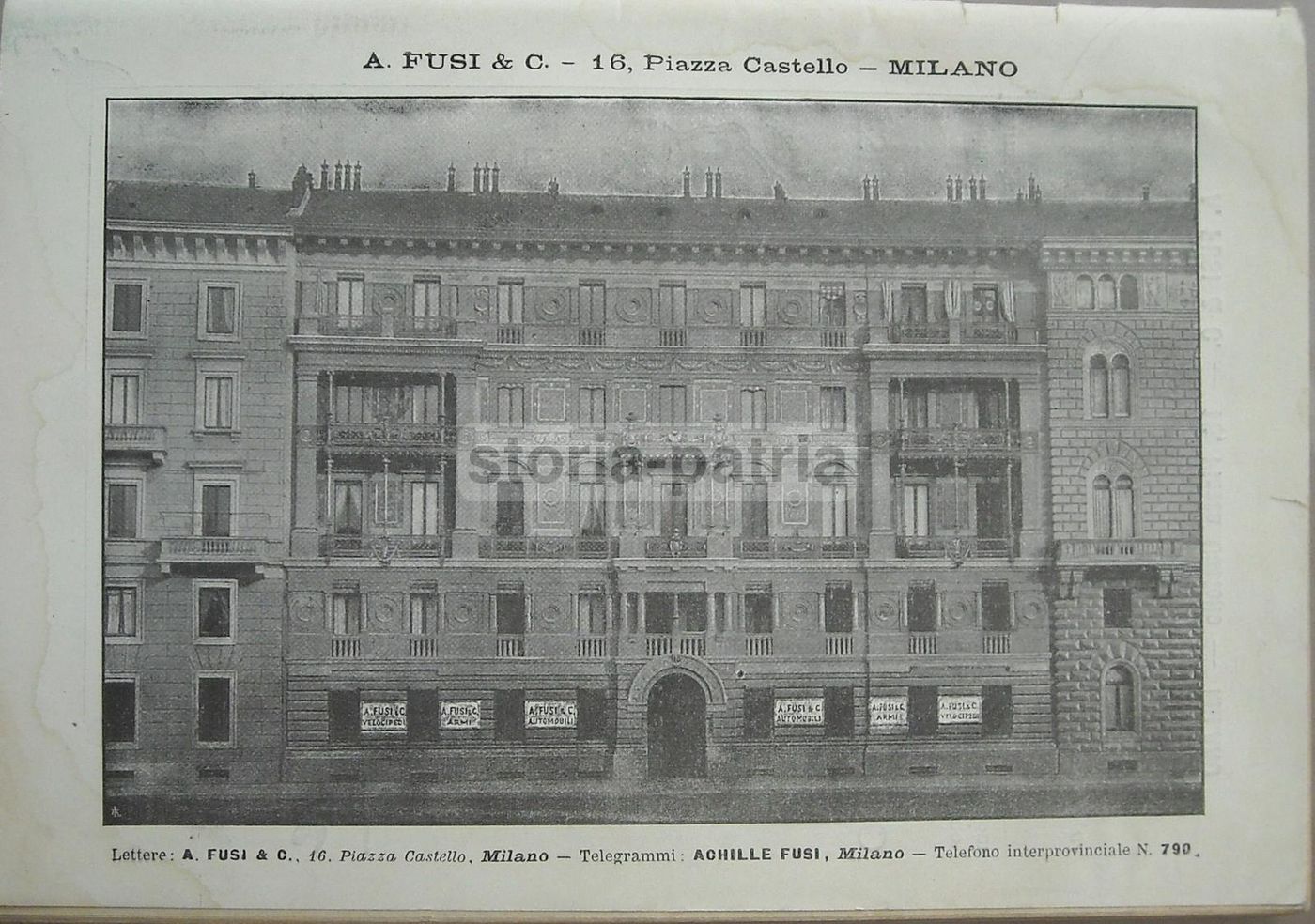 Catalogo Fusi 1900 Armi Caccia Biciclette Motocicli Automobili