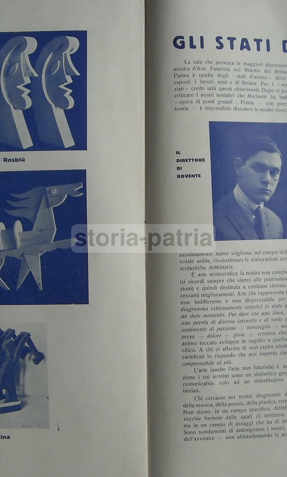 Rovente Futurista 1923, Depero, Marinetti, Esposizione Monza, Balla