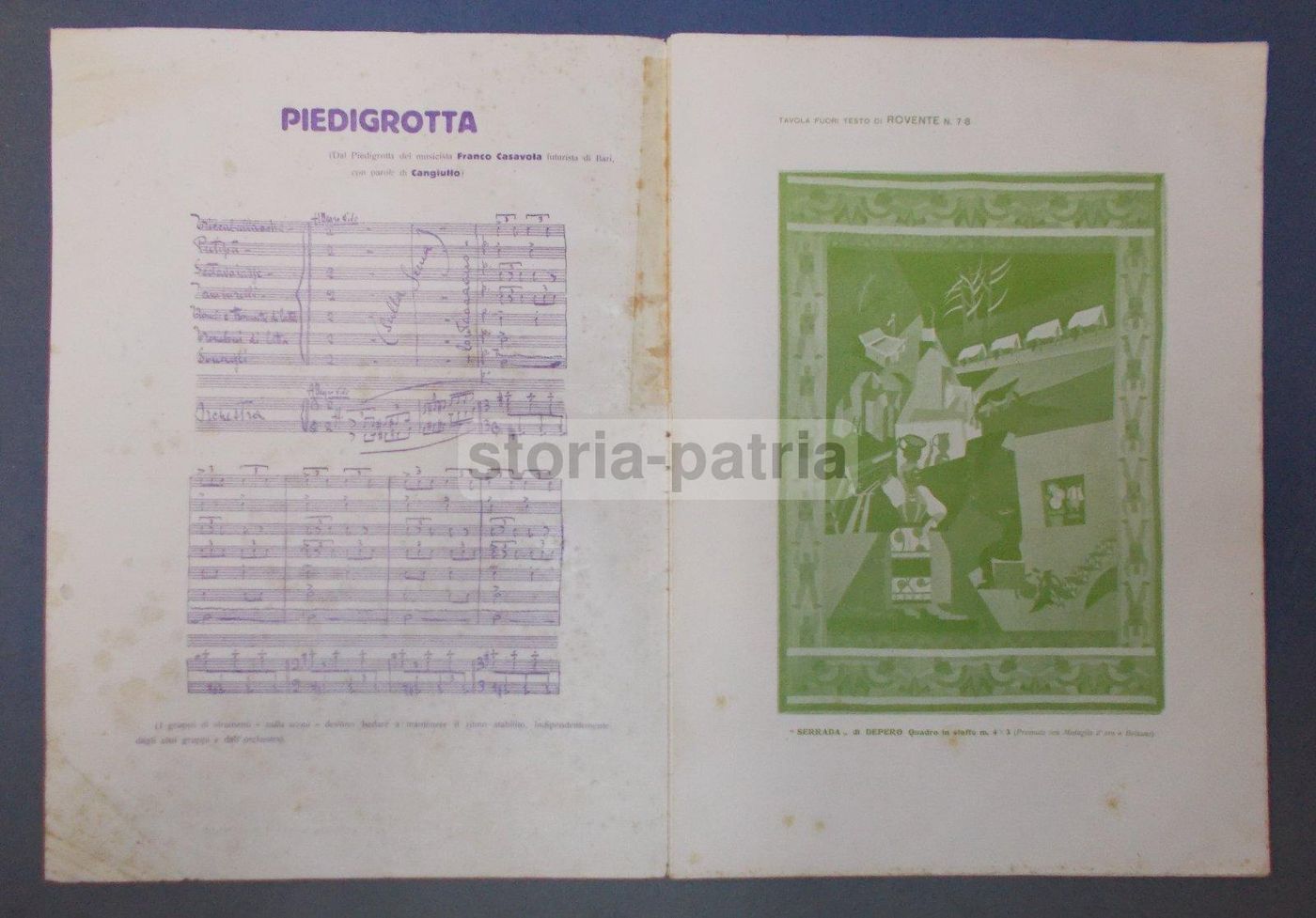 Rovente Futurista 1923, Depero, Marinetti, Esposizione Monza, Balla