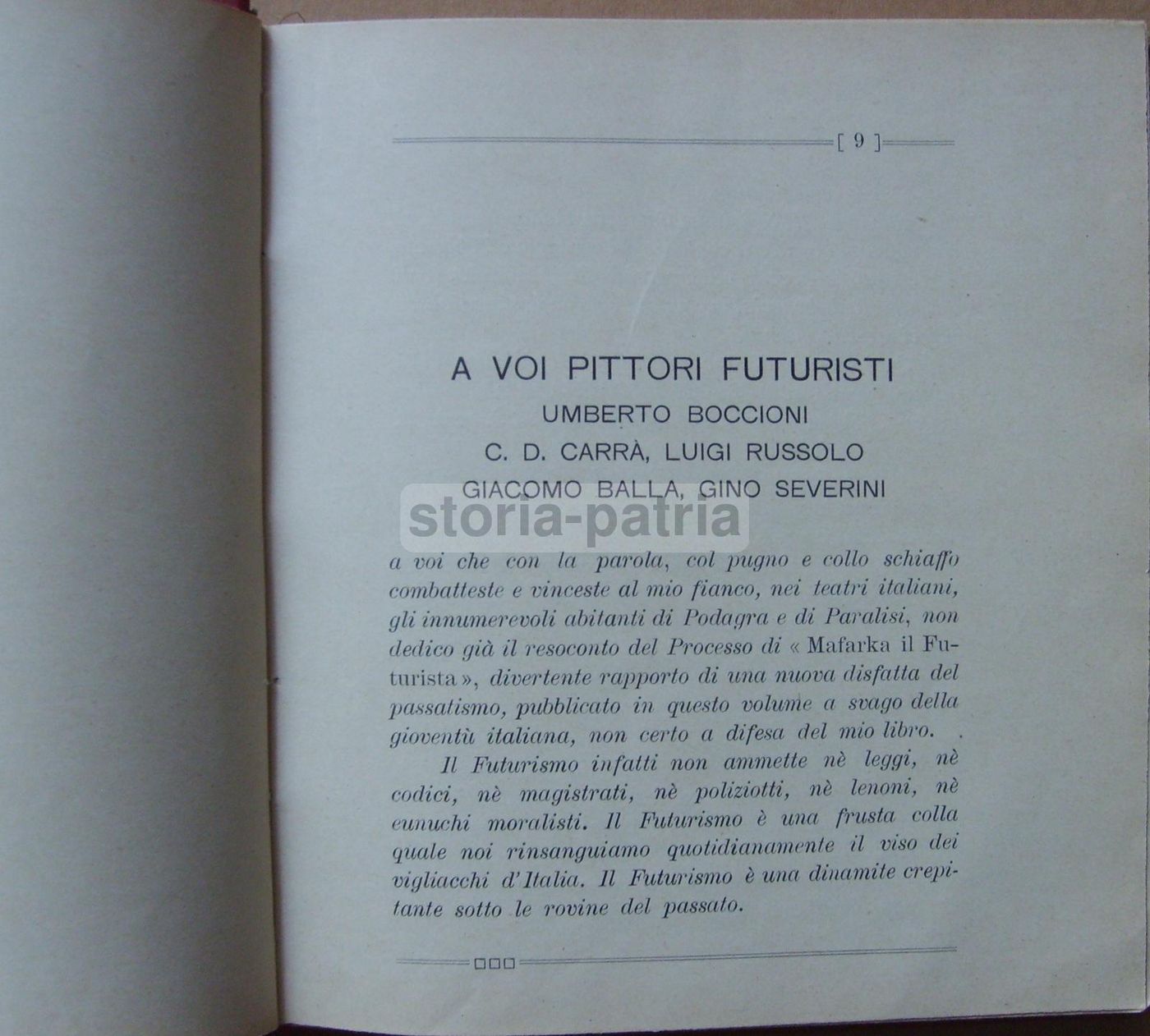 Marinetti, Distruzione (1911): Poema Futurista, Prima Edizione Rara