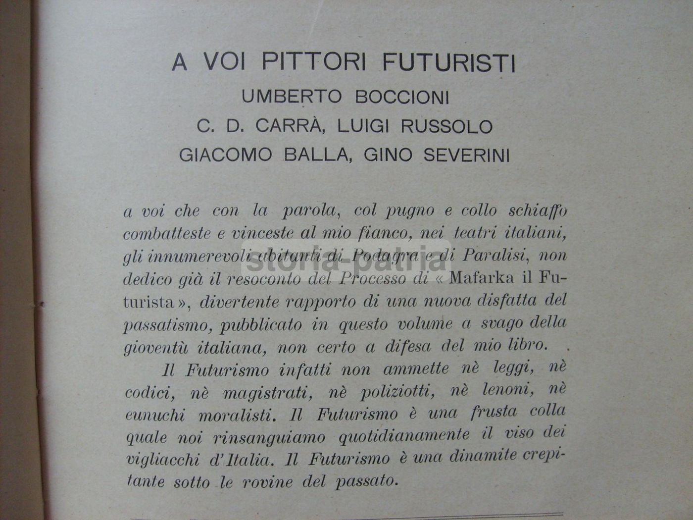 Marinetti, Distruzione (1911): Poema Futurista, Prima Edizione Rara