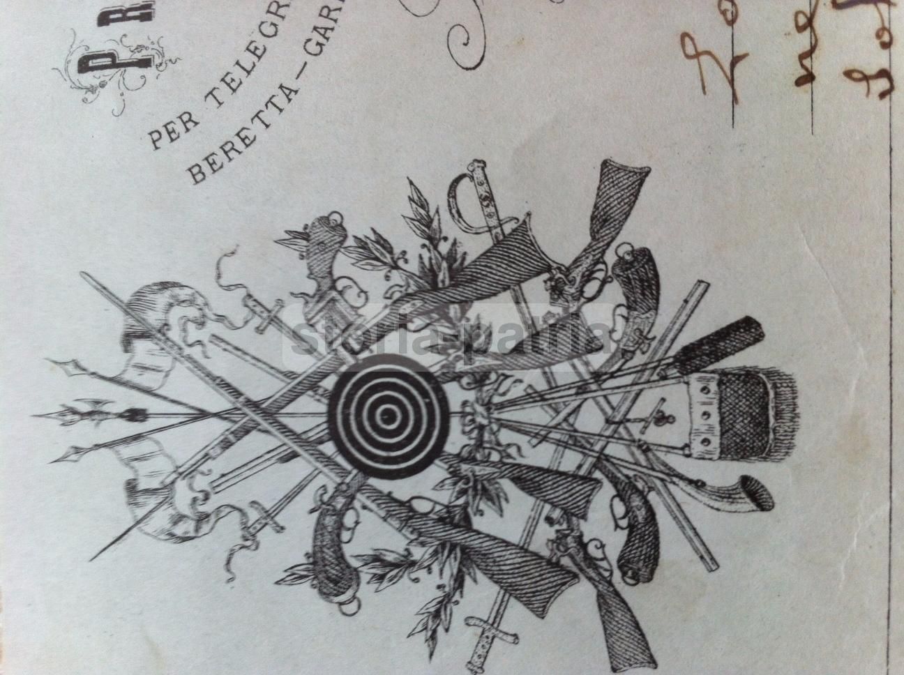 Carta Intestata Pietro Beretta 1882 Gardone Val Trompia Brescia
