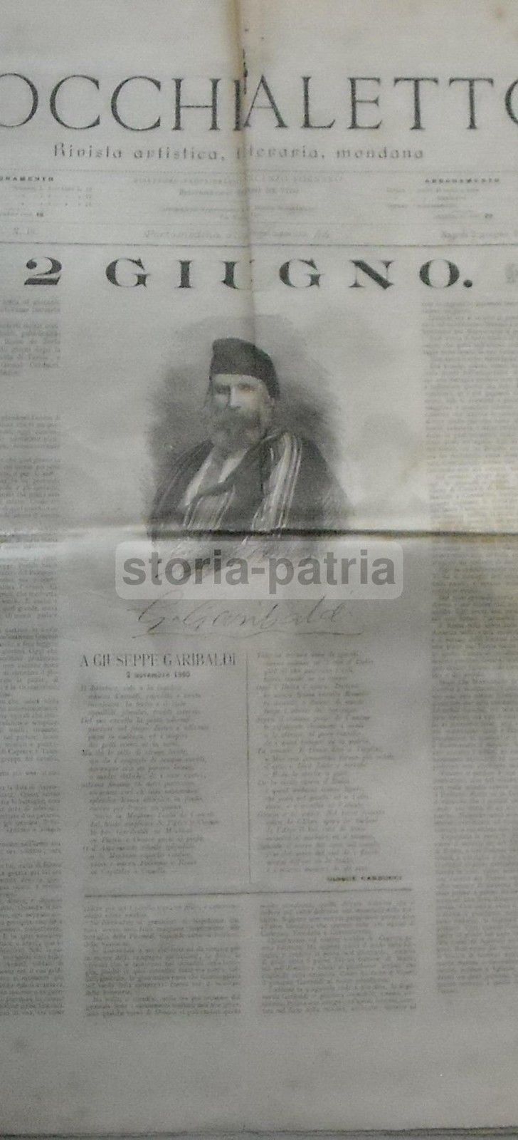 L'Occhialetto (1894) Rivista Artistica E Letteraria Napoletana   Garibaldi, Carducci E Teatro