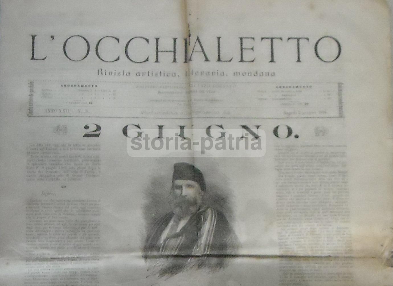 L'Occhialetto (1894) Rivista Artistica E Letteraria Napoletana   Garibaldi, Carducci E Teatro