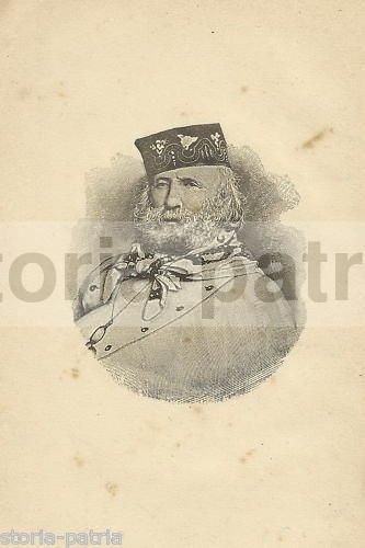 Ritratto Antico Di Giuseppe Garibaldi, Risorgimento, Fotoincisione, Circa 1890