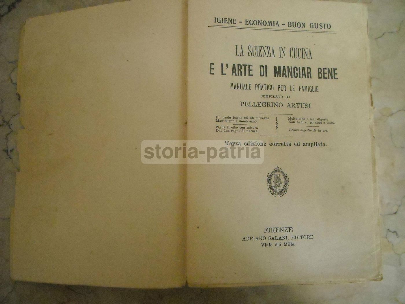 La Scienza In Cucina Artusi 1922 Firenze Salani 599 Ricette
