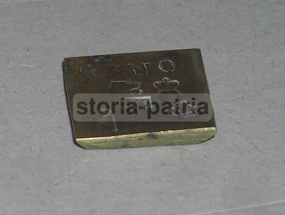 Antico Peso Punzonato, Genova, Numismatica E Araldica, Fine XVIII   Inizio XIX Secolo