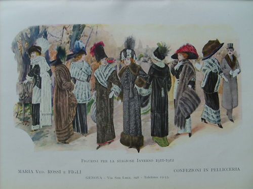 Catalogo Pellicceria Vedova Rossi Genova 1911 Cervetto Moda Epoca