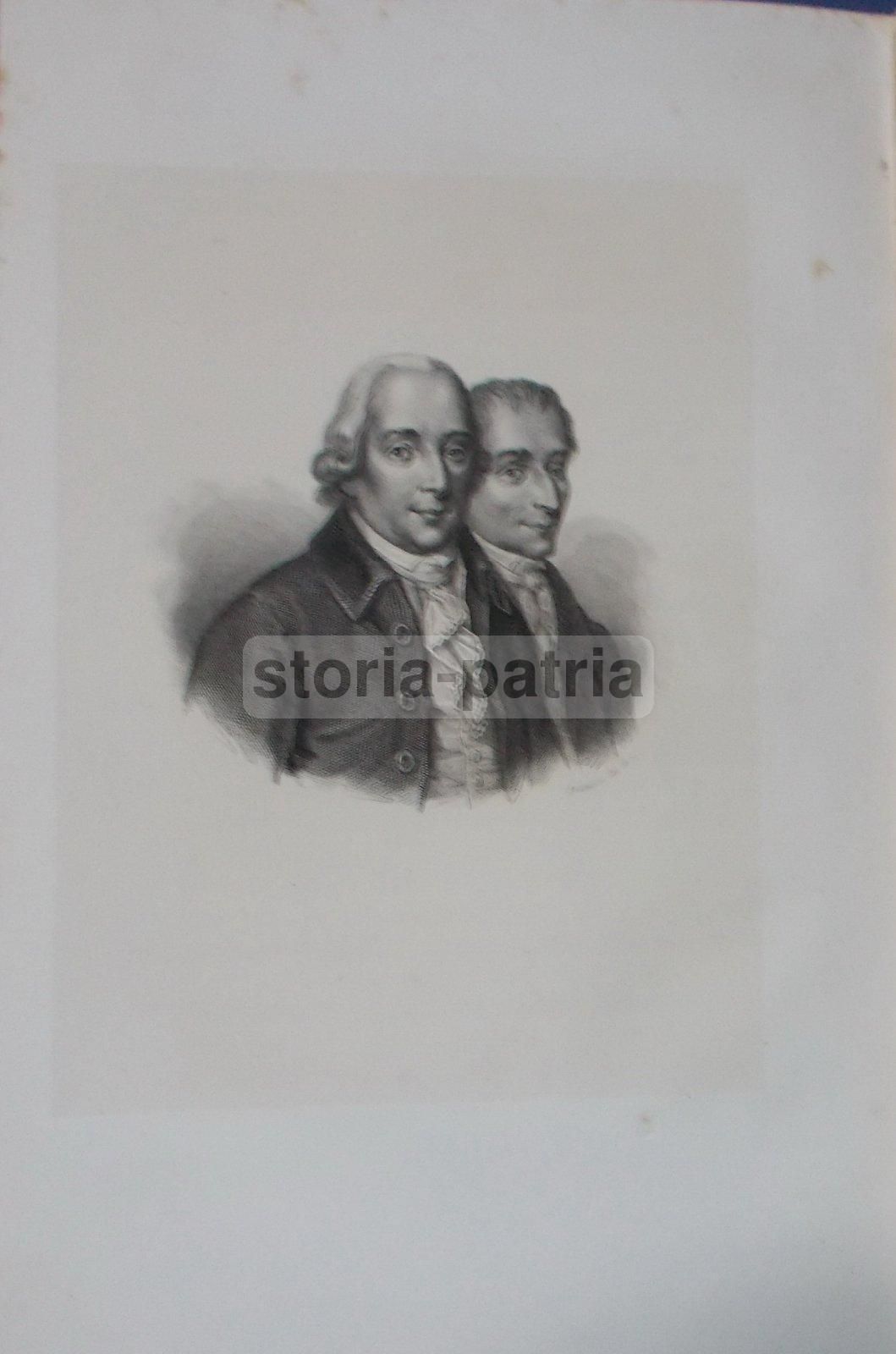 Ritratto Di Pietro Tancredi E Pietro Bastreri, Arcola. Incisione Di Francois, Metà XIX Secolo