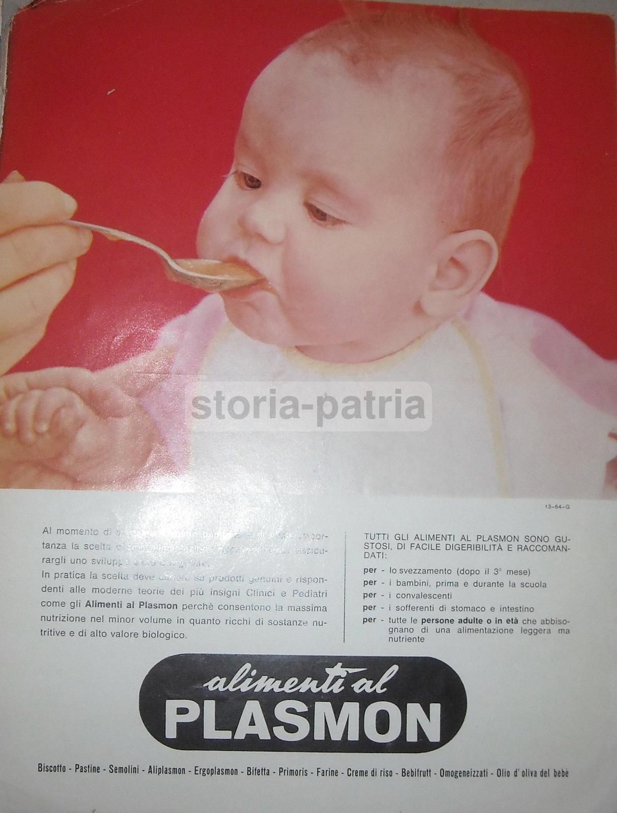 Pubblicità Grimaldi Siosa Irpinia Ascania Plasmon Anni 60
