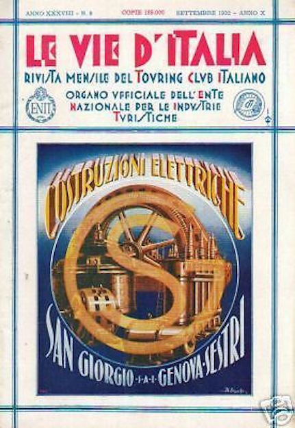 Pubblicità San Giorgio, Genova Sestri 1932, Illustrazione Bianchi