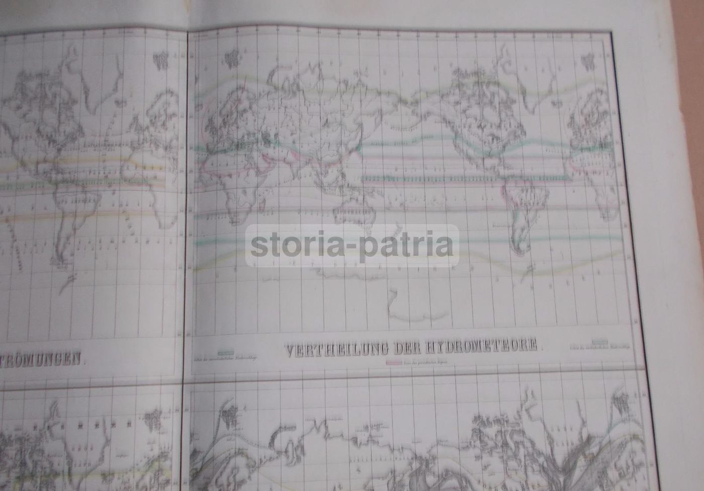 Mappa Antica Idrografia Terrestre Europa Asia America 1860 1880