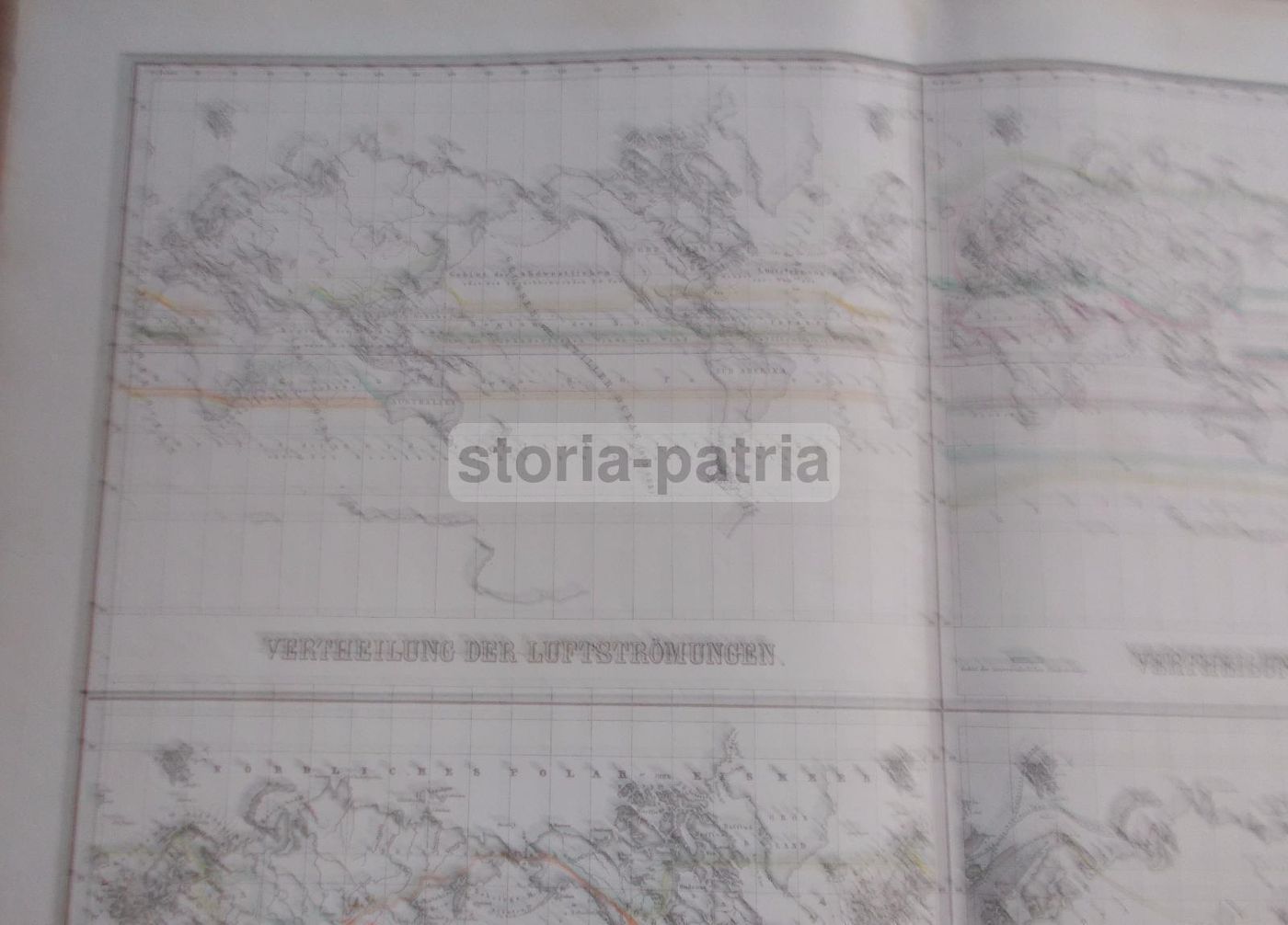 Mappa Antica Idrografia Terrestre Europa Asia America 1860 1880