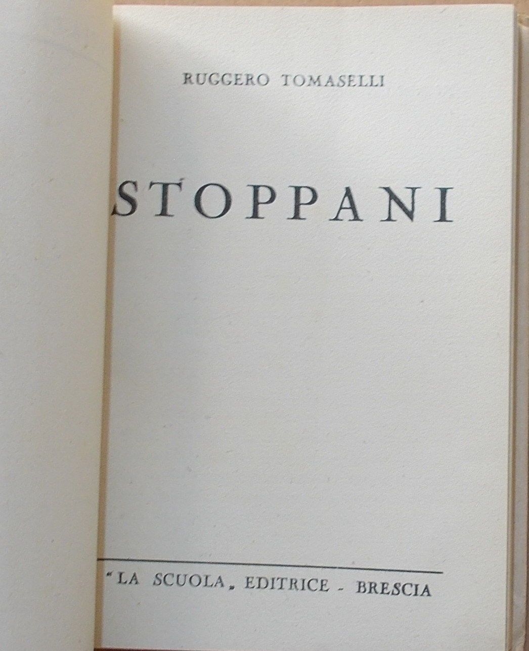 Stoppani Di R. Tomaselli: Geologia E Laghi Prealpini, 1948 Brescia