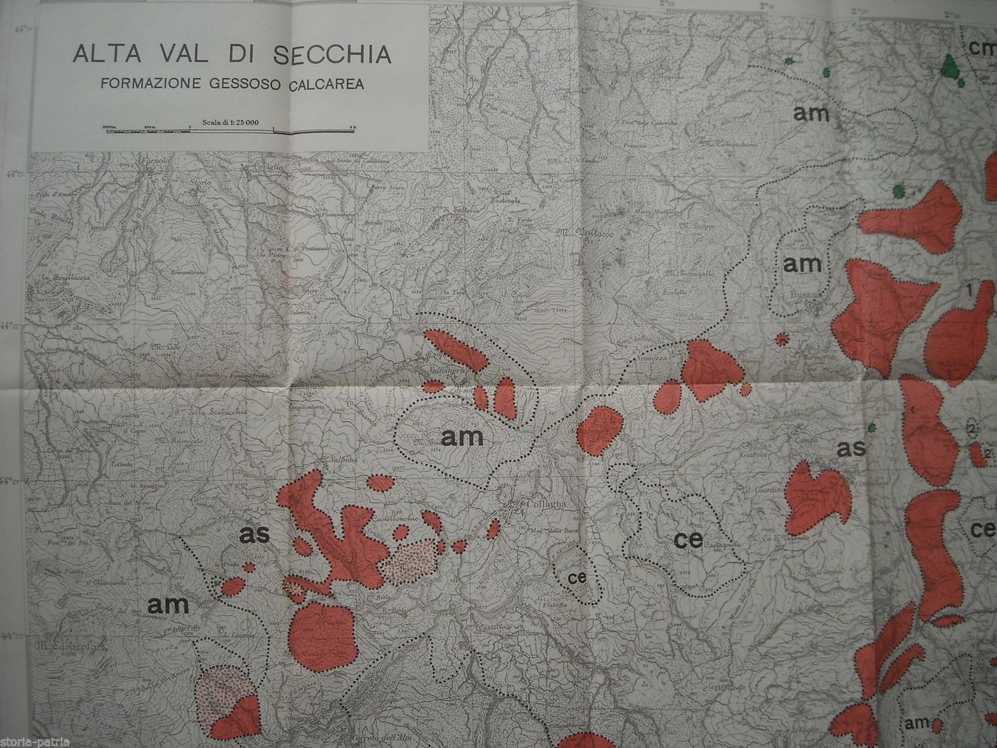 Mappa Geologica Alta Val Di Secchia Ligonchio 1948 Arenarie Argille