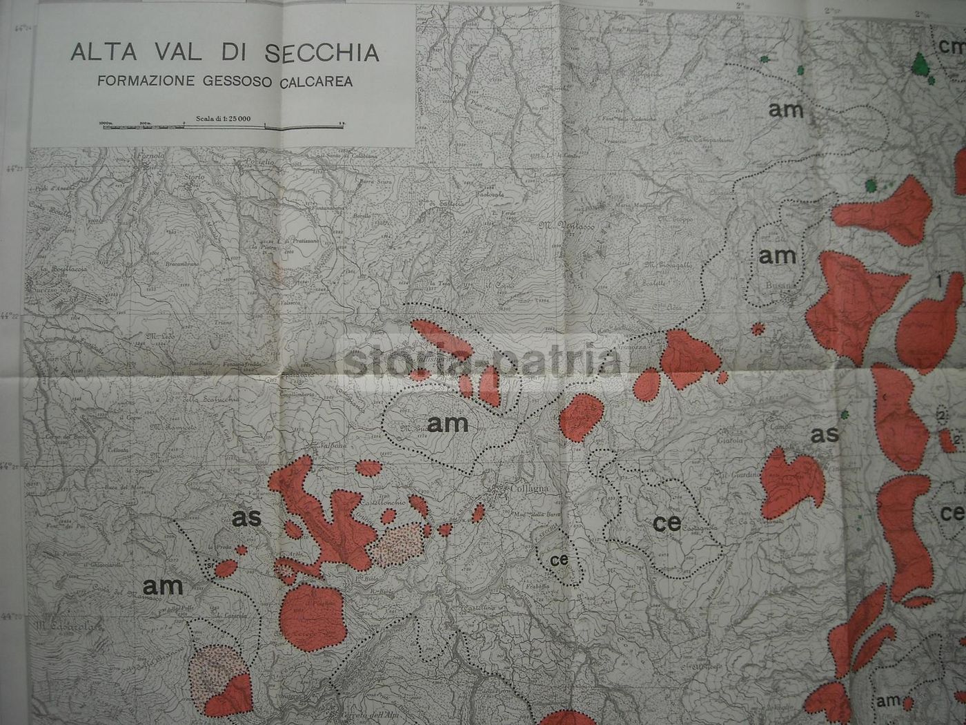 Mappa Geologica Alta Val Di Secchia Ligonchio 1948 Arenarie Argille