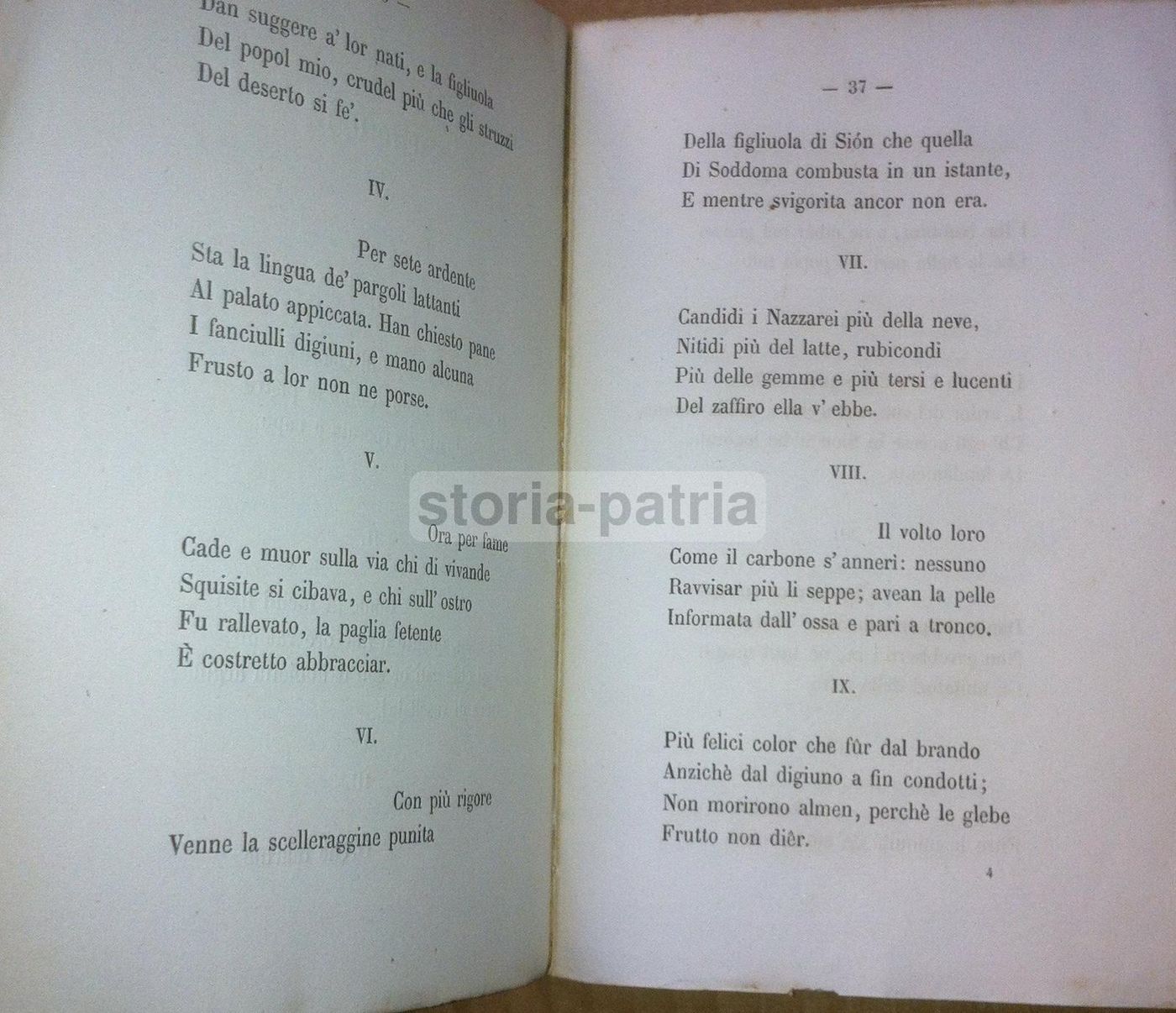 Treni Di Geremia Profeta, Andrea Maffei, Le Monnier, 1878