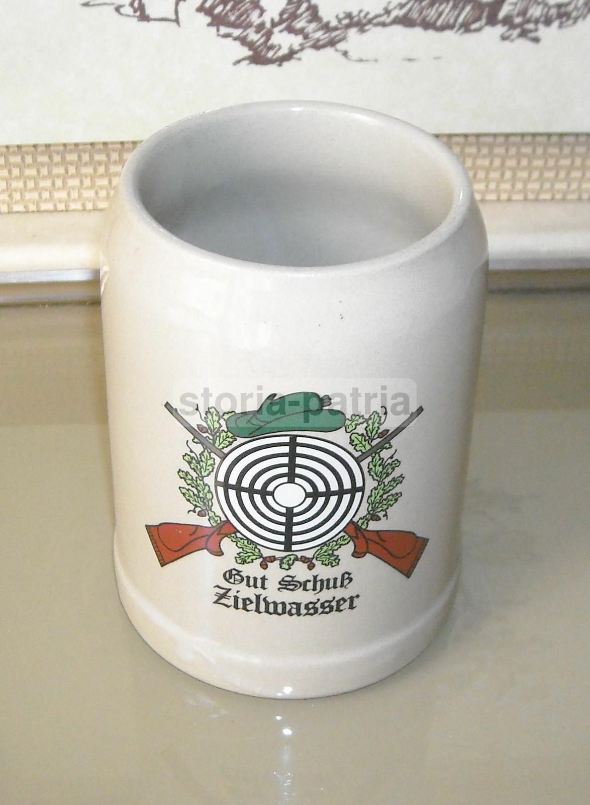 Boccale Birra Ceramica Pubblicitaria Germania Tiro A Segno Vintage