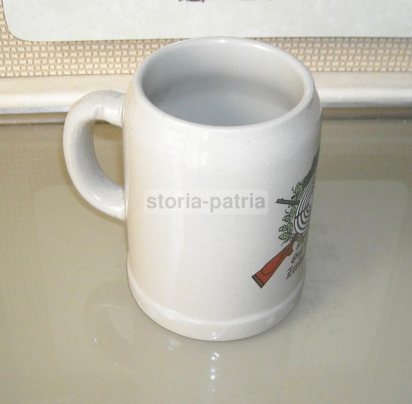 Boccale Birra Ceramica Pubblicitaria Germania Tiro A Segno Vintage