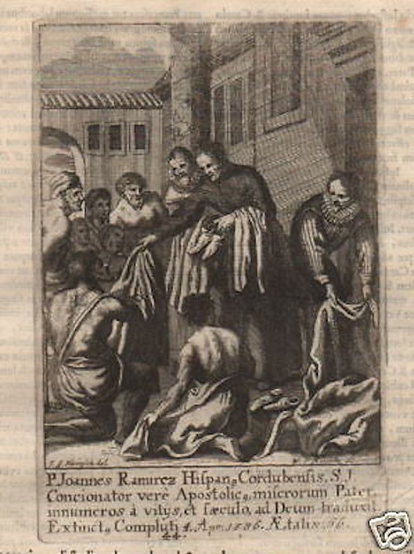 Incisione Del Gesuita P. Joannes Ramirez, Spagna, Sec. XVII