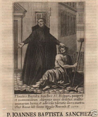 Incisione Antica: Il Gesuita Joannes Baptista Sanchez Di Kilian E Heinsch, Fine XVII Secolo