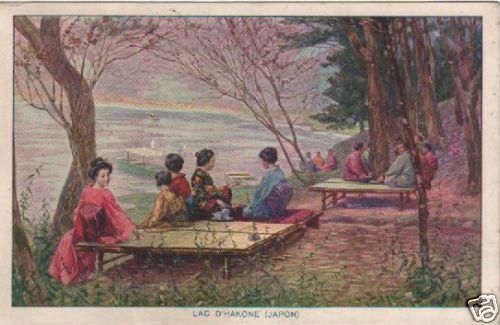 Cartolina Pubblicitaria Crème Malacéine, Lago Hakone, Giappone
