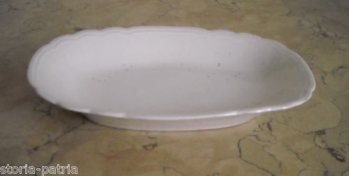 Scodella Richard Ginori In Porcellana Bianca Ovale, Fine '800, Marcata