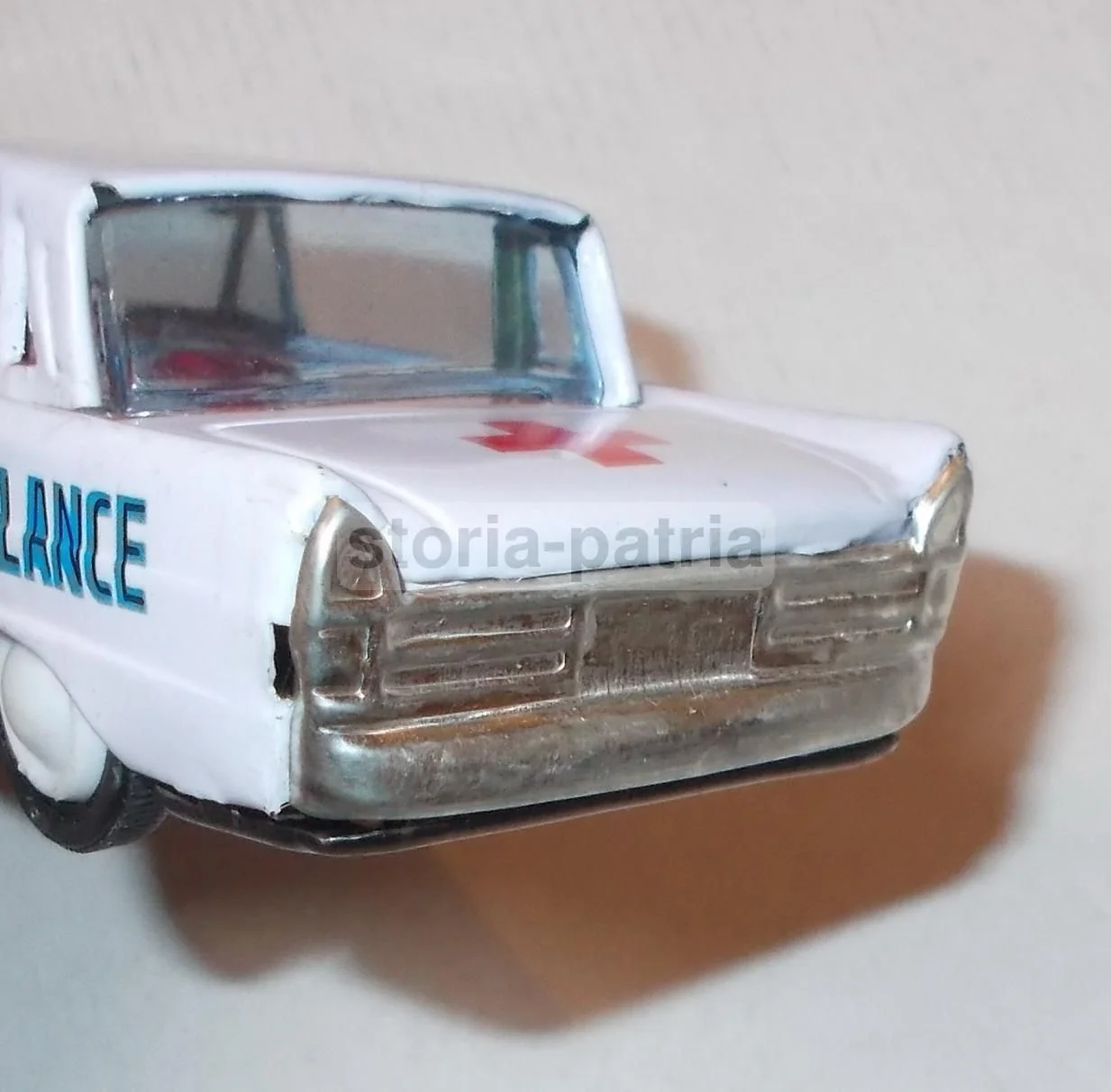 Mercedes Ambulance Toy Car in Metal, Vintage