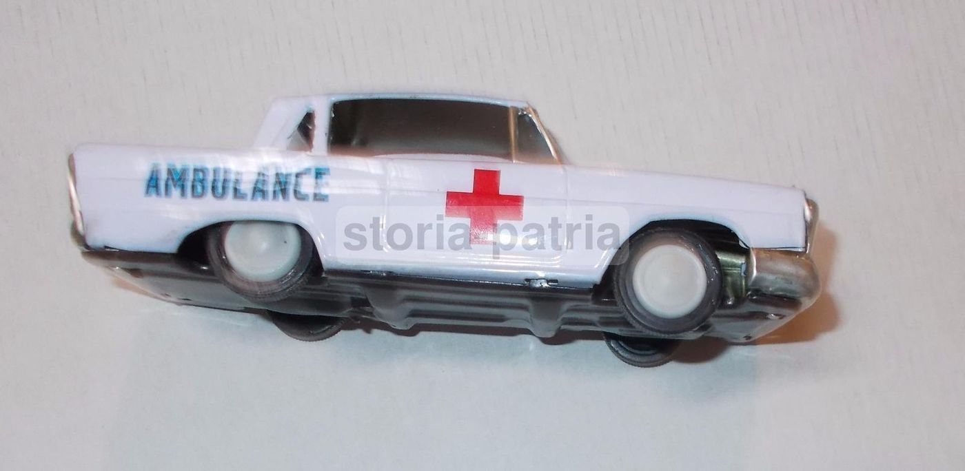 Automobilina Ambulanza Mercedes In Metallo Vintage