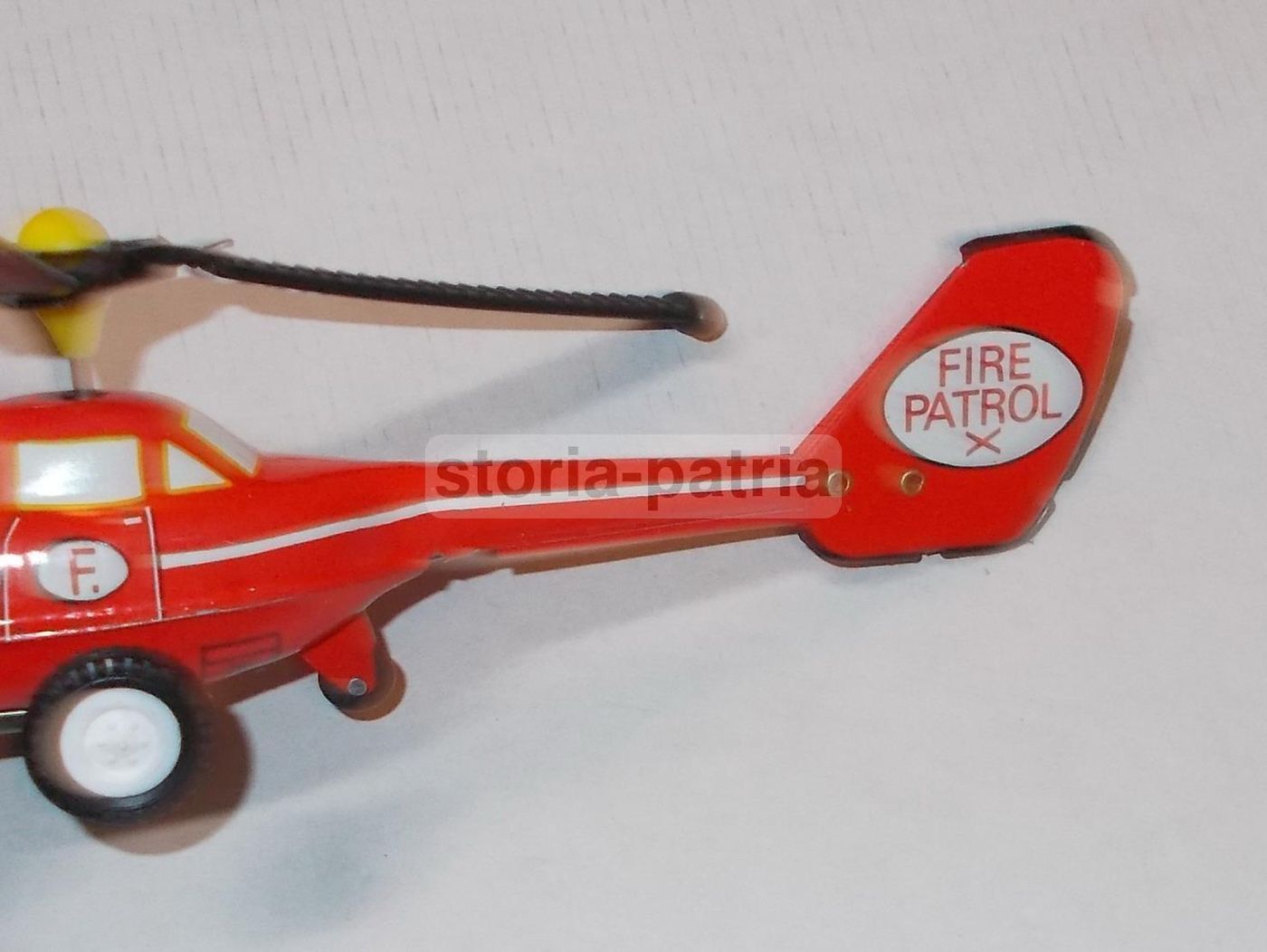 Elicottero Giocattolo Pompieri Vigili Del Fuoco Vintage Metallo