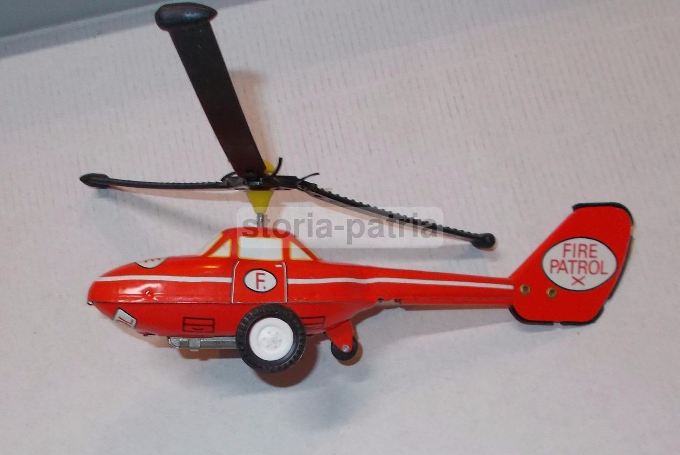 Elicottero Giocattolo Pompieri Vigili Del Fuoco Vintage Metallo