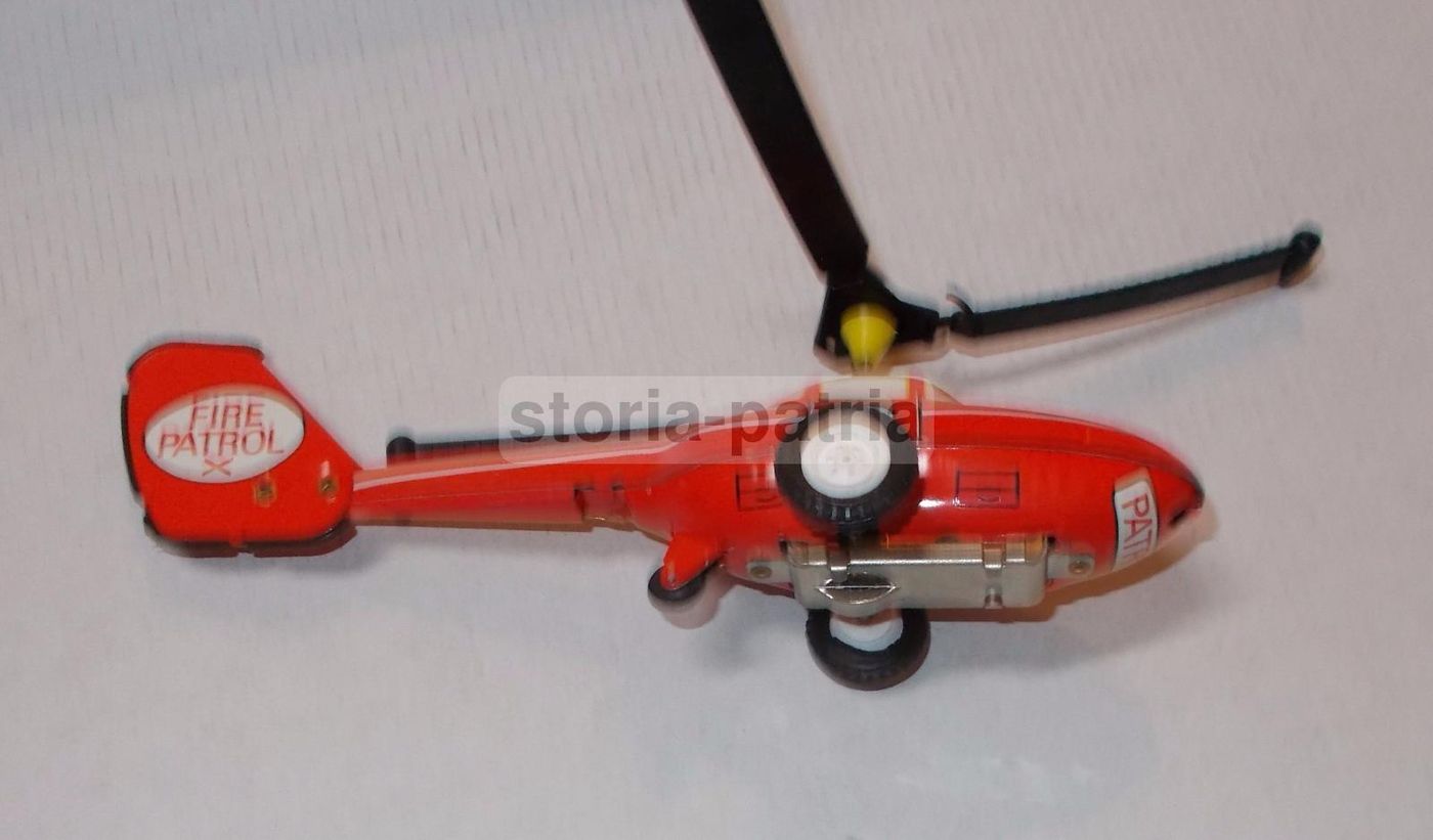 Elicottero Giocattolo Pompieri Vigili Del Fuoco Vintage Metallo