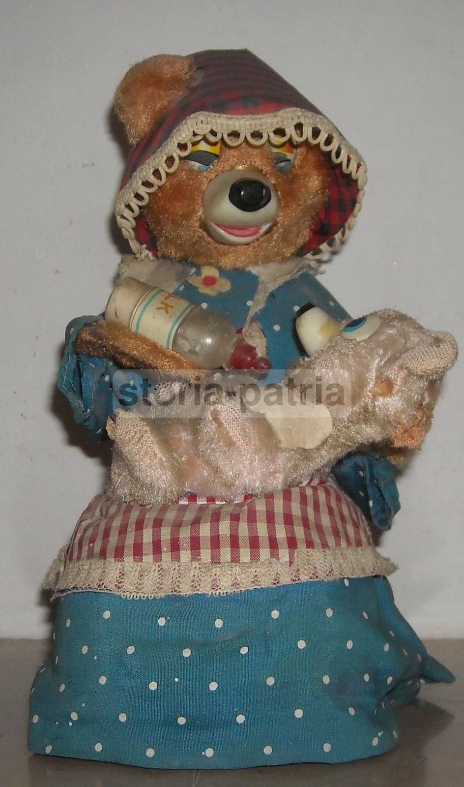 Giocattolo Automa Mamma Orsa Allattamento Made In Japan Anni '50