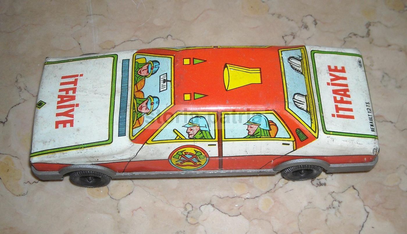 Modellino Auto Renault 12TS Dei Vigili Del Fuoco Turchi (Itfaiye), Anni '60 '70