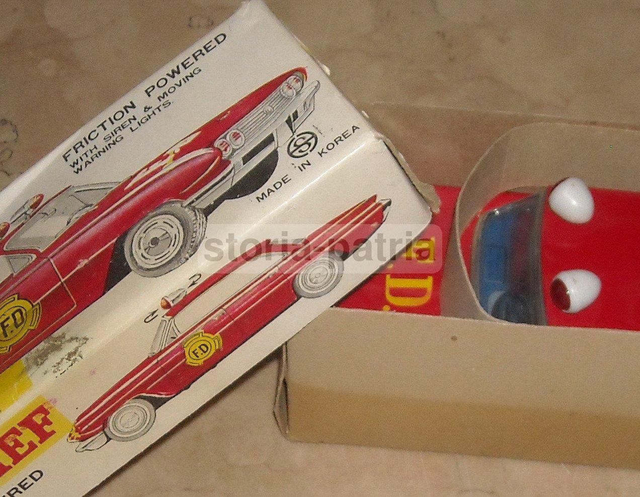 Automobilina Vigili Del Fuoco Vintage Anni '60 Made In Korea Latta