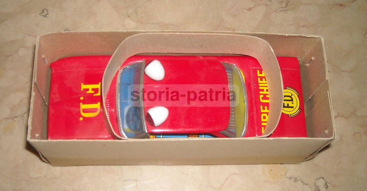 Automobilina Vigili Del Fuoco Vintage Anni '60 Made In Korea Latta