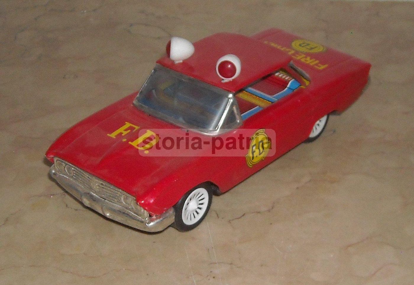 Automobilina Vigili Del Fuoco Vintage Anni '60 Made In Korea Latta