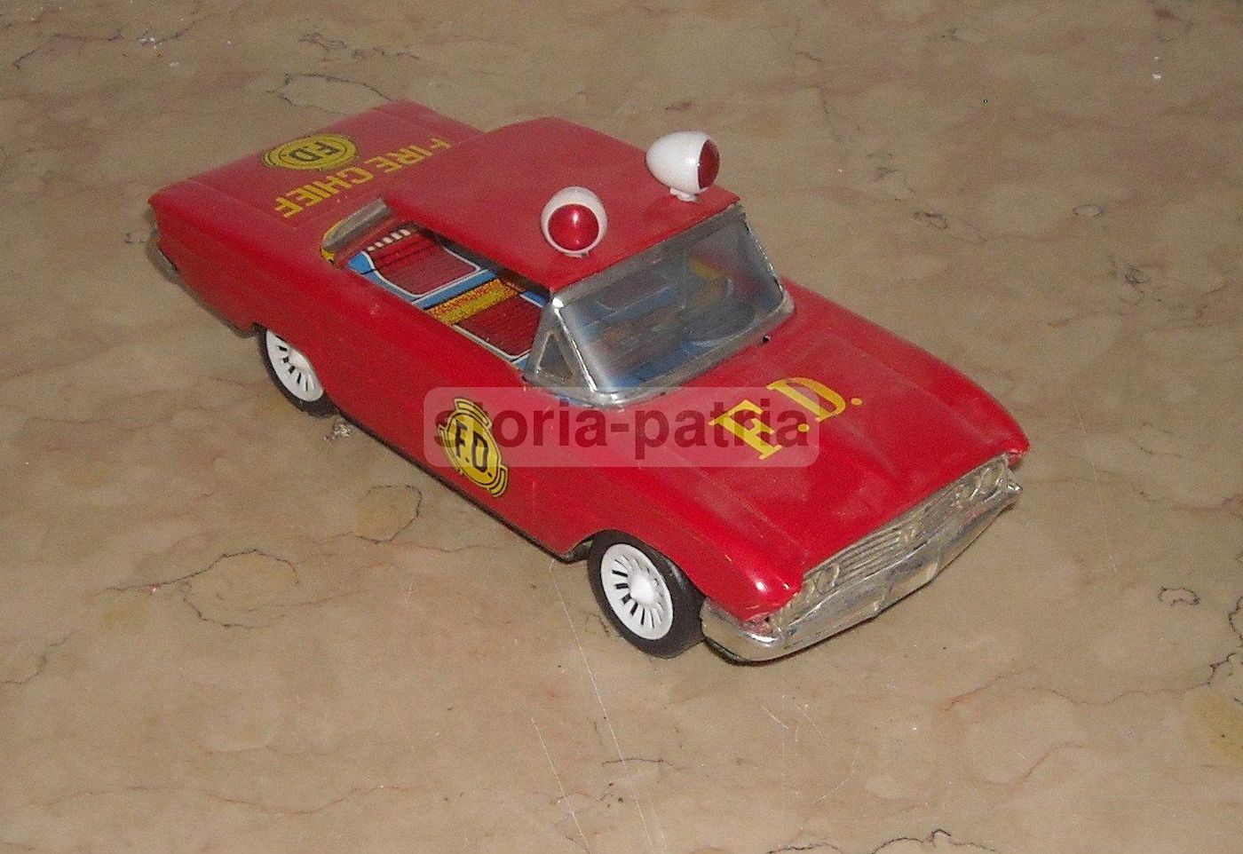 Automobilina Vigili Del Fuoco Vintage Anni '60 Made In Korea Latta