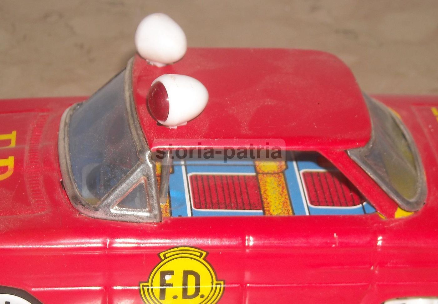 Automobilina Vigili Del Fuoco Vintage Anni '60 Made In Korea Latta