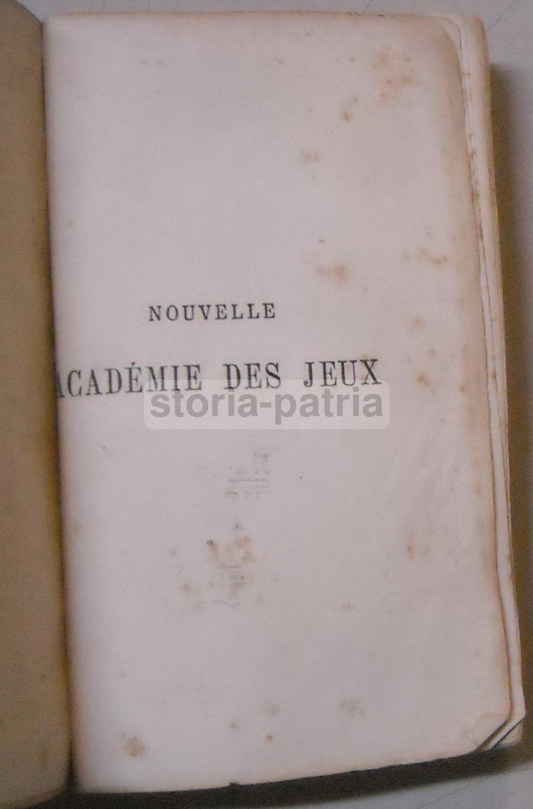 Nouvelle Académie Des Jeux 1883. Manuale Antico Illustrato Sui Giochi