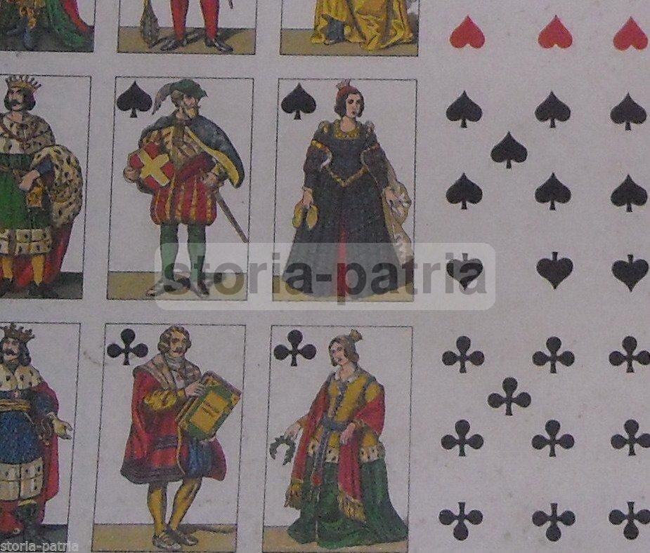 Carte Da Gioco Napoletane Edoardo Pignalosa Foglio Originale 1950