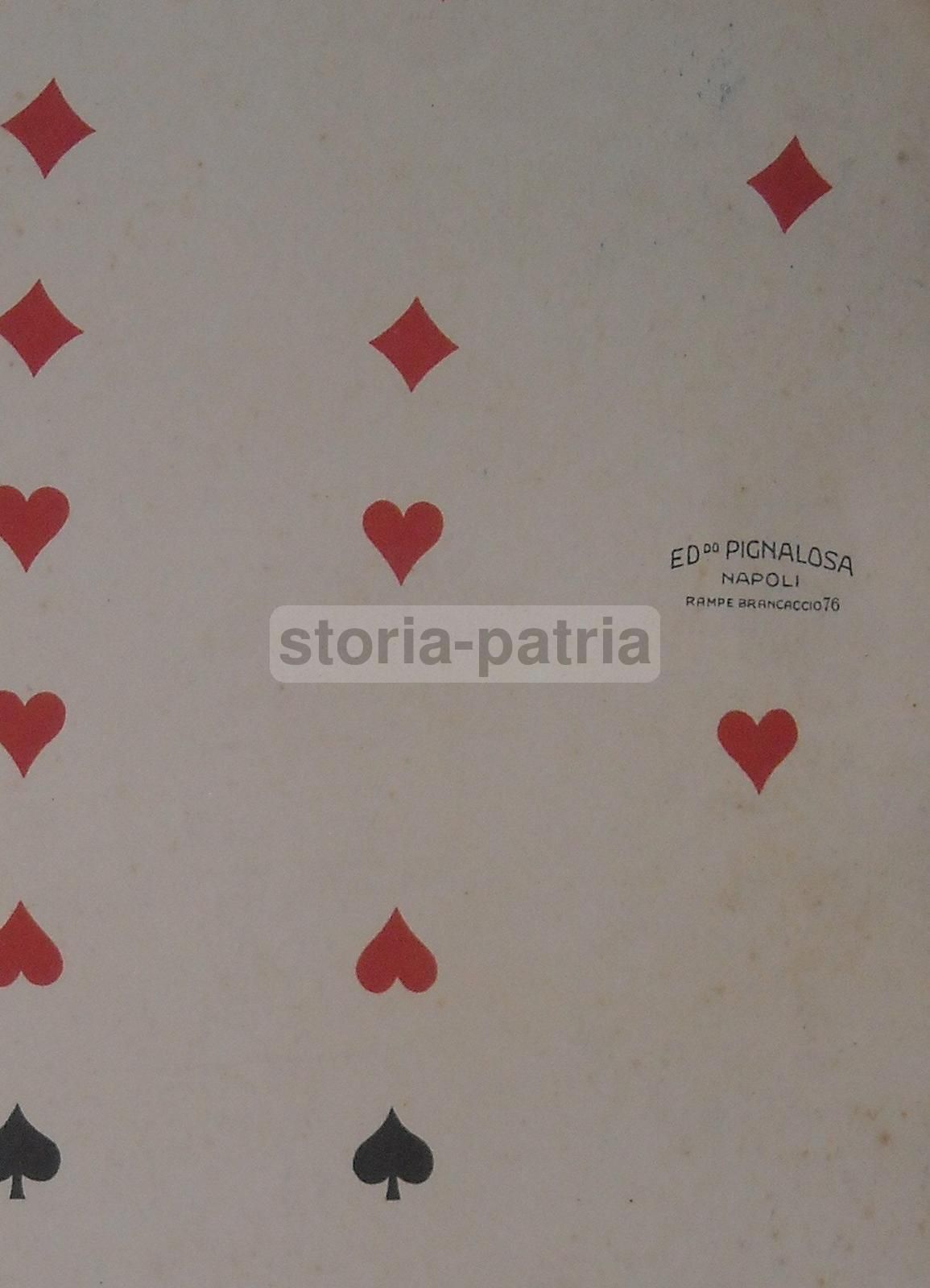 Carte Da Gioco Napoletane Edoardo Pignalosa Foglio Originale 1950