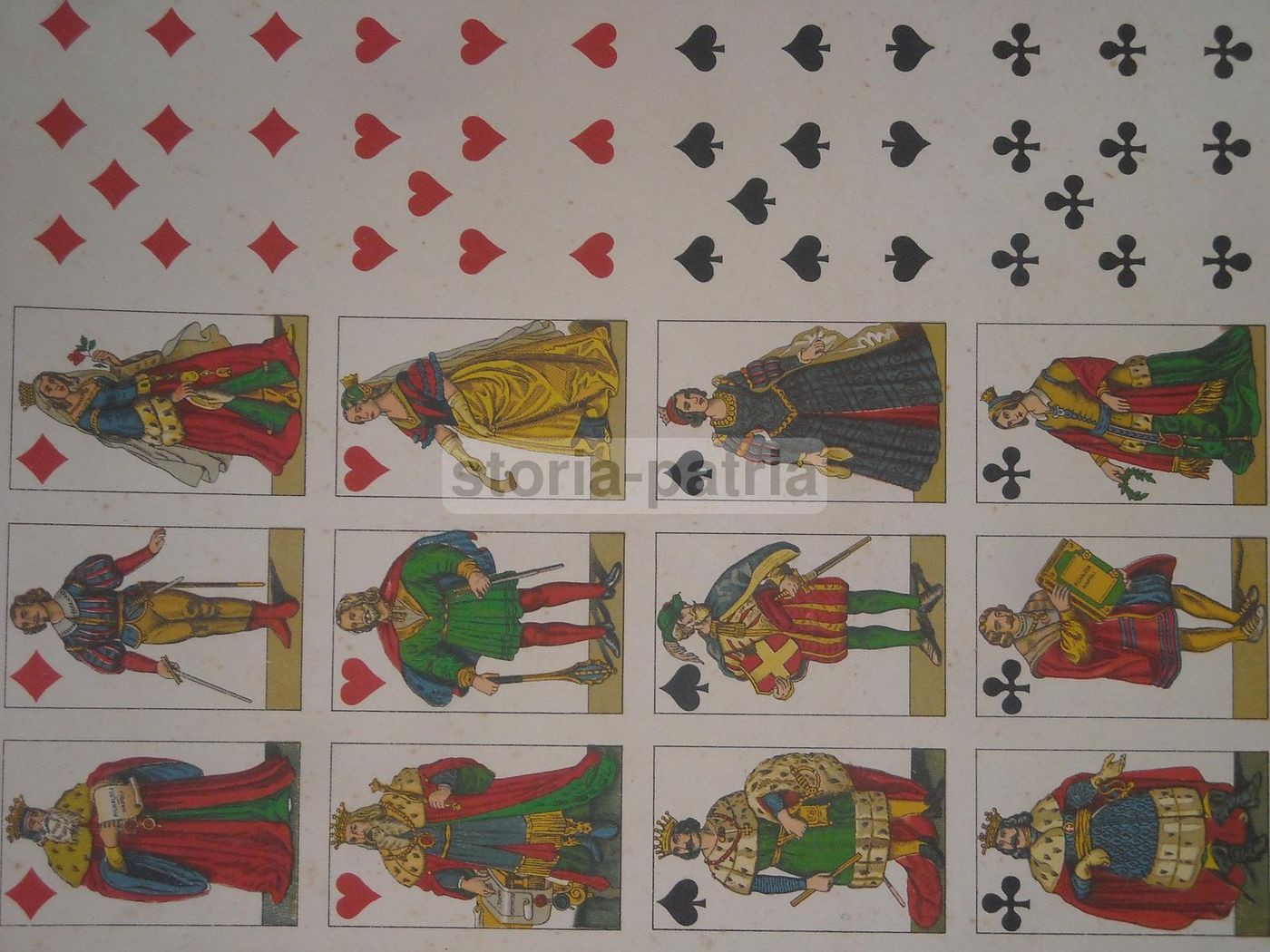 Carte Da Gioco Napoletane Edoardo Pignalosa Foglio Originale 1950