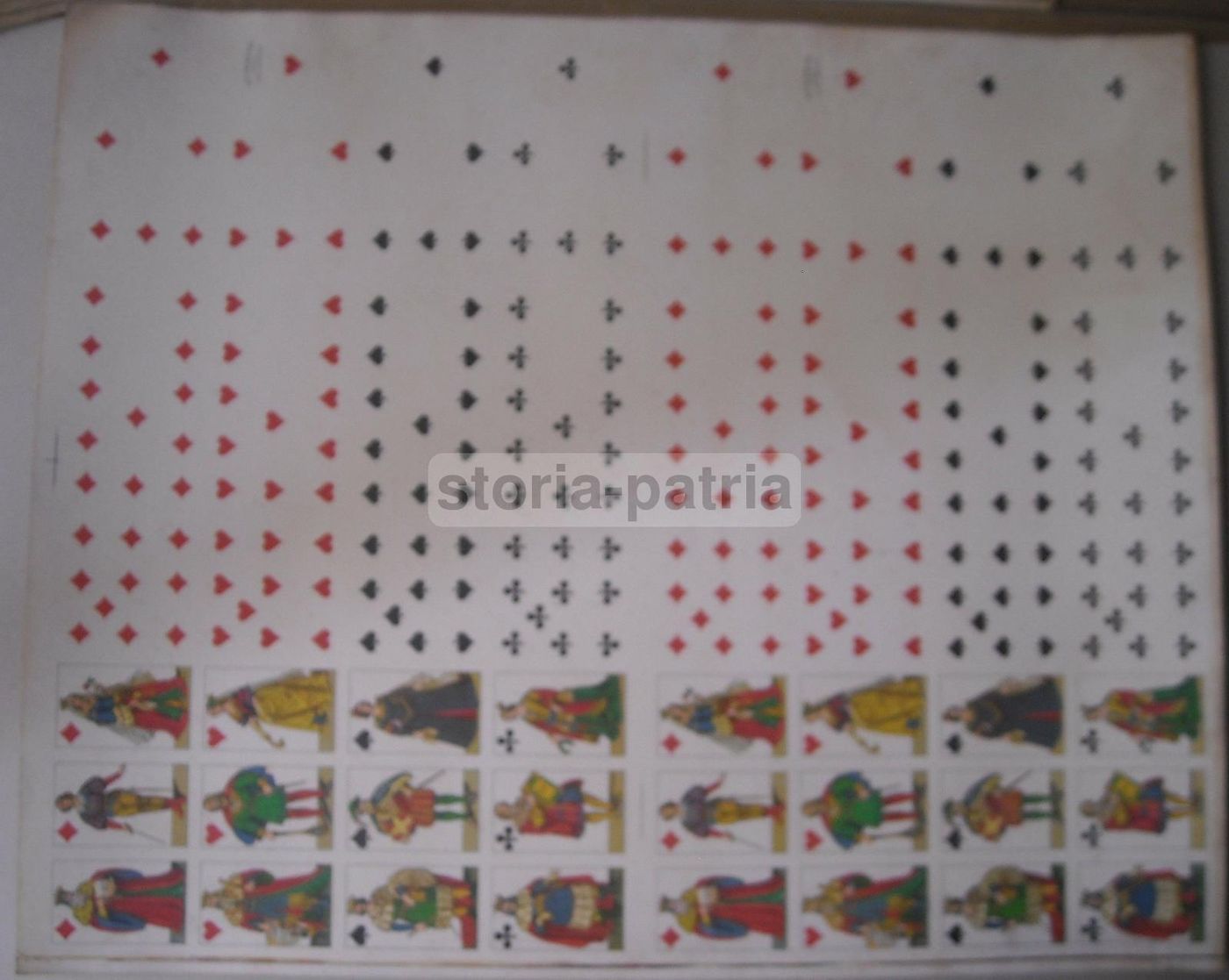 Carte Da Gioco Napoletane Edoardo Pignalosa Foglio Originale 1950