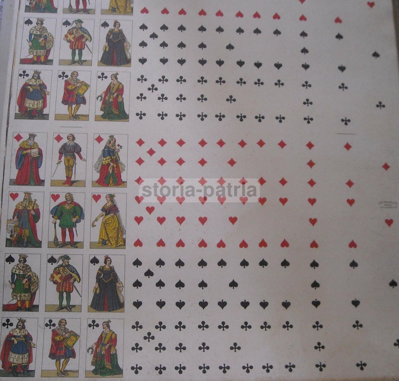 Carte Da Gioco Napoletane Edoardo Pignalosa Foglio Originale 1950
